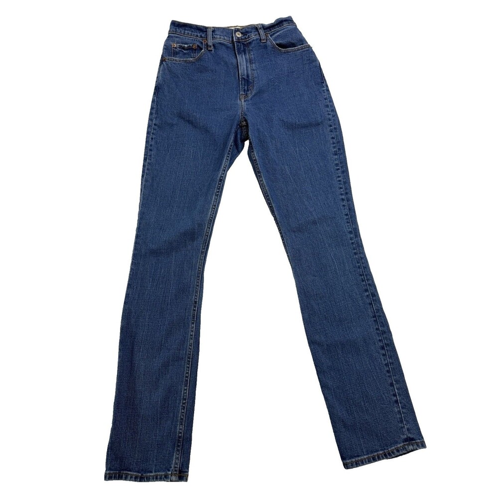 Abercrombie Fitch Curve Love Ultra High Rise Slim Straight Jeans Womens 27 Long
